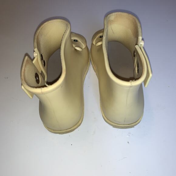 Mini Melissa Bear Rain Boots Kids US 9 Beige Teddy Face PVC Discontinued - Picture 4 of 6